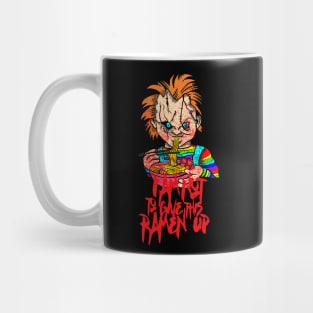 chucky eat ramen Mug